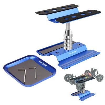 RC Car Stand Aluminum Repair Workstation with 360 Degree Rotation, Lift Blue 