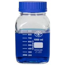 United Scientific™ SIMAX BSWM1000 GL80 Media/Storage Bottles, Wide Clear 