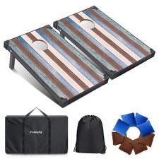 Cornhole Board Set Regulation Size - 2 x3 , Cornhole Game Sets with 8 Bean Ba...