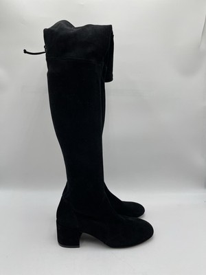 Stuart Weitzman Tieland black suede over-the-knee boots Size 6