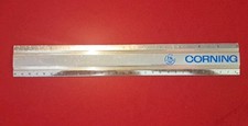 Corning Solid Metal 12 Inch Ruler Marked IAi CCCTW NSL
