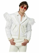 Elton John Costume Jacket Feather Adult Rocketman Fancy Dress Rocket Man PopStar