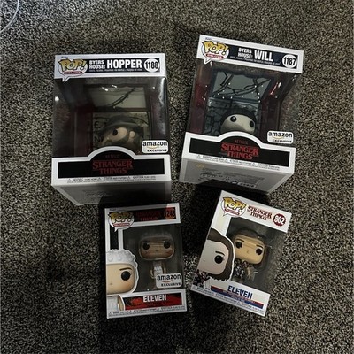 Funko Pop Stranger Things Figures Lot Eleven Will Hopper Dustin Boxed Exclusive