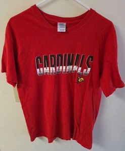 Gildan Louisville Cardinals T Shirt Men Size Large Color Red ACC Basketball