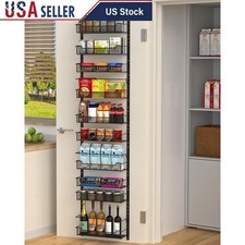 Over the Door Storage Organizer Adjustable Baskets Kitchen Bathroom Pantry New