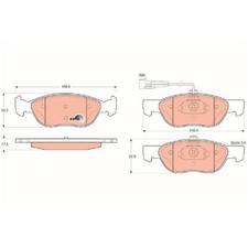 Satz Bremsbeläge Bremsklötze vorne für Fiat Barchetta 183 Brava 182 id53608