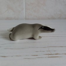Vintage Lomonosov LFZ Badger Figurine Porcelain Made In USSR L 12cm Animal