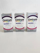 3 Centrum Silver Women 50+ MultiVitamin/Mineral Supplement 65 Each Exp: 05-2026