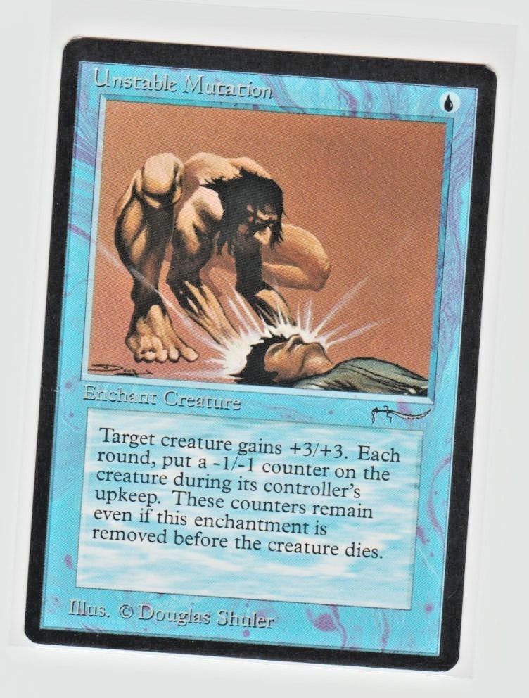 Magic the Gathering ~ MTG 1x Unstable Mutation ~  MP ~ Arabian Nights