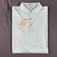 Peter Millar Golf Shirt Polo CS Summer Comfort Circle XL Sea Glass NWT MSRP 115