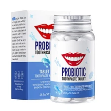 A Bottle 30 Tablets Toothpaste Fresh Breath Deep Cleaning Whitening Toothpaste 