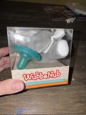 New WubbaNub Gray Elephant Infant Silicone Pacifier Soothie BPA Latex Free