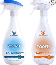 POOPH Pet Odor Eliminator and Litter Box Deodorizer - 2x32oz Bottles