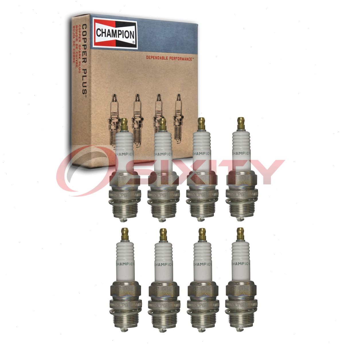 8 pc Champion Industrial Spark Plugs for 1932 Auburn Model 8-100 4.9L L8 fj
