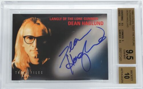 1998 Topps Die X-Files Fight Zukunft Autogramm Dean Hagalund BGS 9.5 Gem Mint - Afbeelding 1 van 3