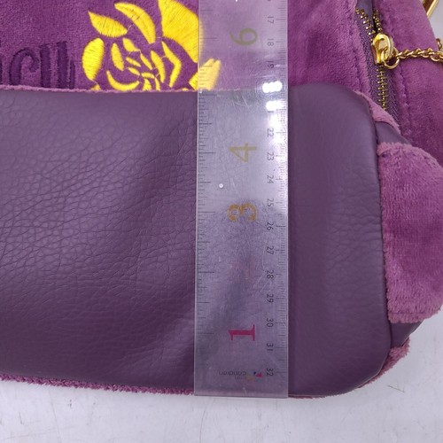 Juicy Couture Vintage Y2K Have a Juicy Day P&G Handtasche Purse Purple Yellow Rose - Bild 5 von 17
