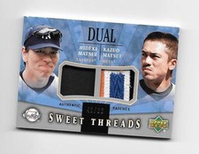 2004 Sweet Spot Dual Sweet Threads Patch Card Hideki Matsui & Kazuo Matsui (S)