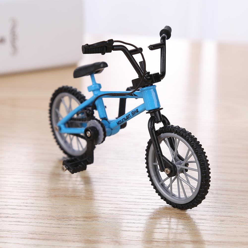 Mini Finger Mountain Bikes Diecast Alloy Stents Finger Bicycle (Sky