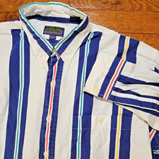 Vintage Chaps Ralph Lauren Men's 16.5 34-35 Shirt Long Sleeve White Striped