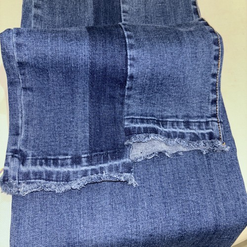 C’est Toi TRICOT Jeans Size 13/31 Panel Raw Uneven High Low Hem Blue - Picture 11 of 14