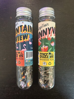Micro Puzzles - Google Mountain View & Sunnyvale Travel Set of 2 - 150pcs - New