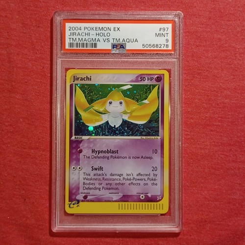Pokemon 2004 EX Team Magma Aqua: Jirachi 97/95 Holo Secret Rare Box Topper PSA 9