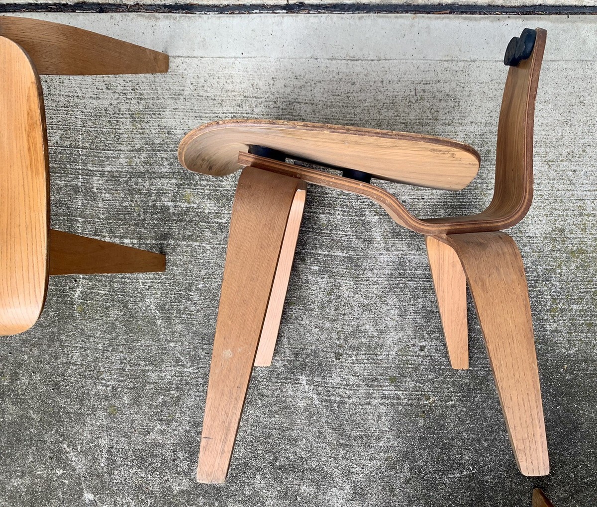 ONE Vintage Herman Miller Eames DCW Molded Plywood Dining ONE Vintage Herman Miller Eames DCW Molded Plywood Dining