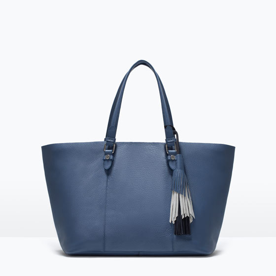 ZARA LEATHER TASSEL SHOPPER BAG NWT!!! Australia