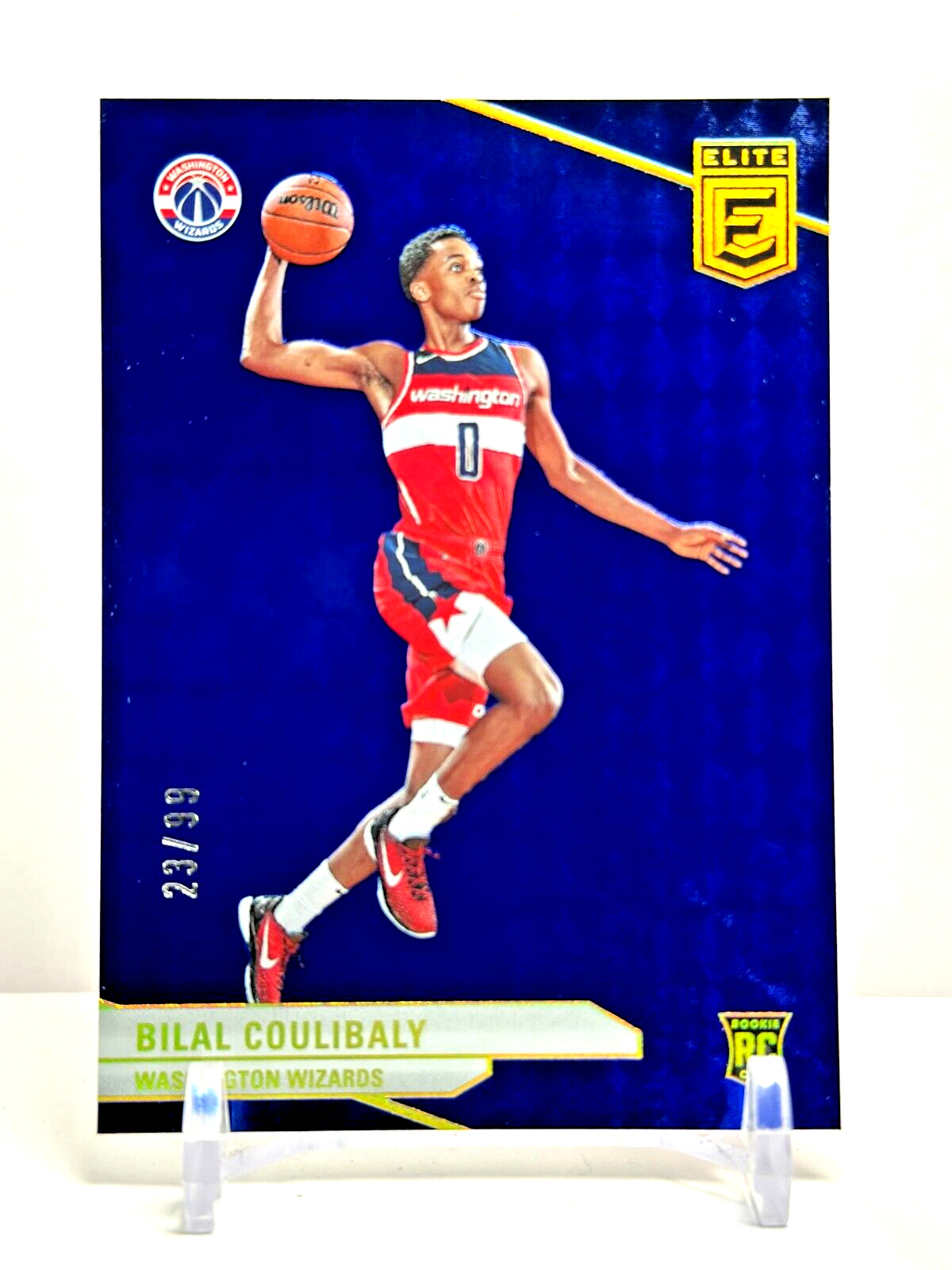 2023-24 Panini Donruss Elite Rookie Blue #'d /99 Bilal Coulibaly Wizards No. 217