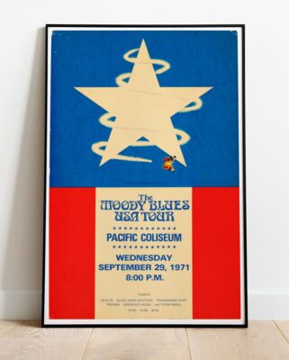 Moody Blues 1971 Tour Poster - Live Up To 36''