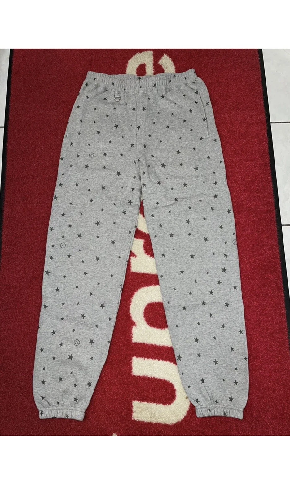 *SALE* FRAGMENT DESIGN x UNIFORM EXPERIMENT STARS SWEATPANT SUPREME GREY S SMALL