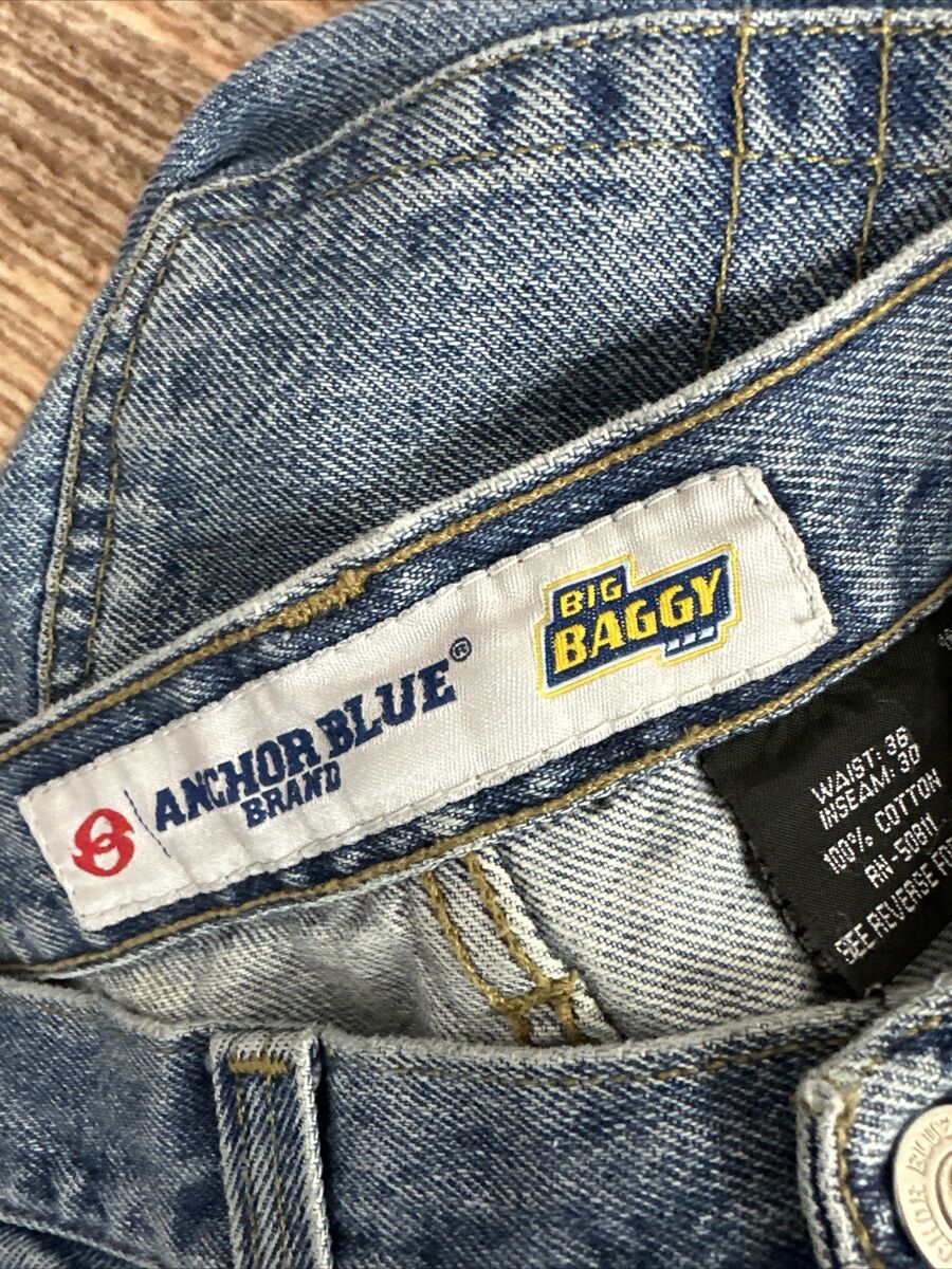 Vintage Anchor Blue Jeans Mens 36x30 (FITS 29) Blue BIG Vintage Anchor Blue Jeans Mens 36x30 (FITS 29) Blue BIG