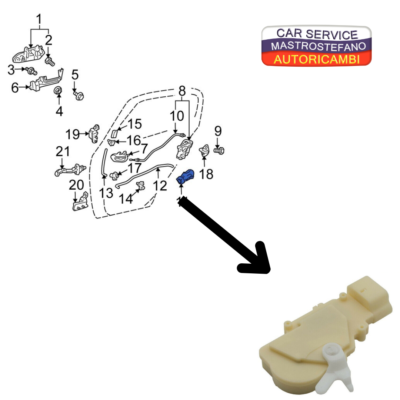 4 Serrature Porta Per Toyota Echo E Yaris - Attuatori Anteriori E Posteriori, Ricambi Auto - Foto 6
