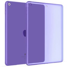 Clear Silicone Case Compatible with Apple iPad 10.2  2019-2020 -in Purple