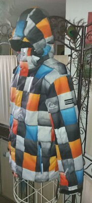 Quicksilver Ski Schnee Winter Mantel Block Karo XL Jungen Alter 13 14 15 16 UVP $ 130