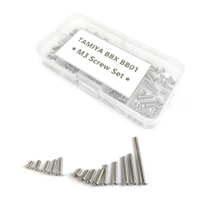 New Stainless Steel M3 Hex Screws Kits For Tamiya BB01 BBX BB-01 1/10 RC Buggy