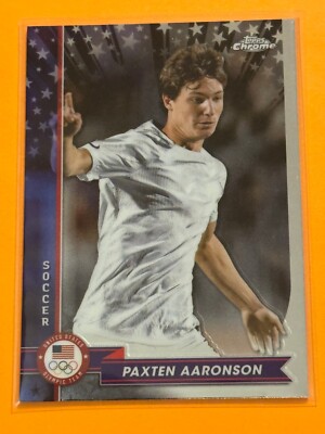 2024 Topps Chrome US Olympic Paxten Aaronson #29 Soccer (1D)