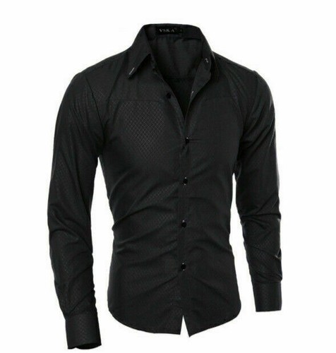 Men's Slim Fit Shirt Long Sleeve Formal 
