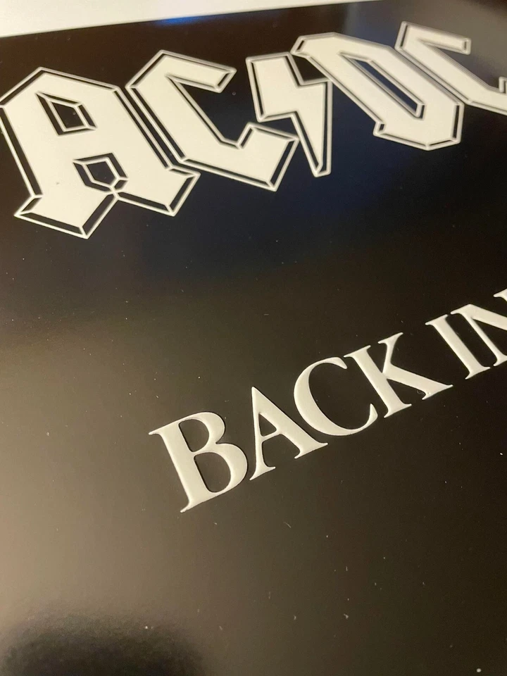 ACDC Back In Black Arte Impresión Litografía Póster Oficial Firmado a Mano Angus Young Foto 4 de 4