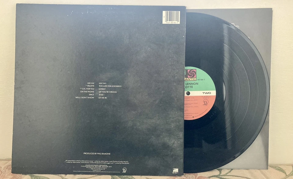 Julian Lennon - Valotte - Vinyl LP 1984 Atlantic Records 80184-1 USA Press VG+ - Image 2 of 4