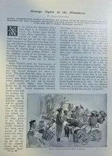 1899 Himalaya Mountains Darjeeling Teetsa Ravine Mount Everest illustrated