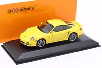 Porsche 911 997 Turbo Coupe 2009 Gelb 1:43 Minichamps Metall