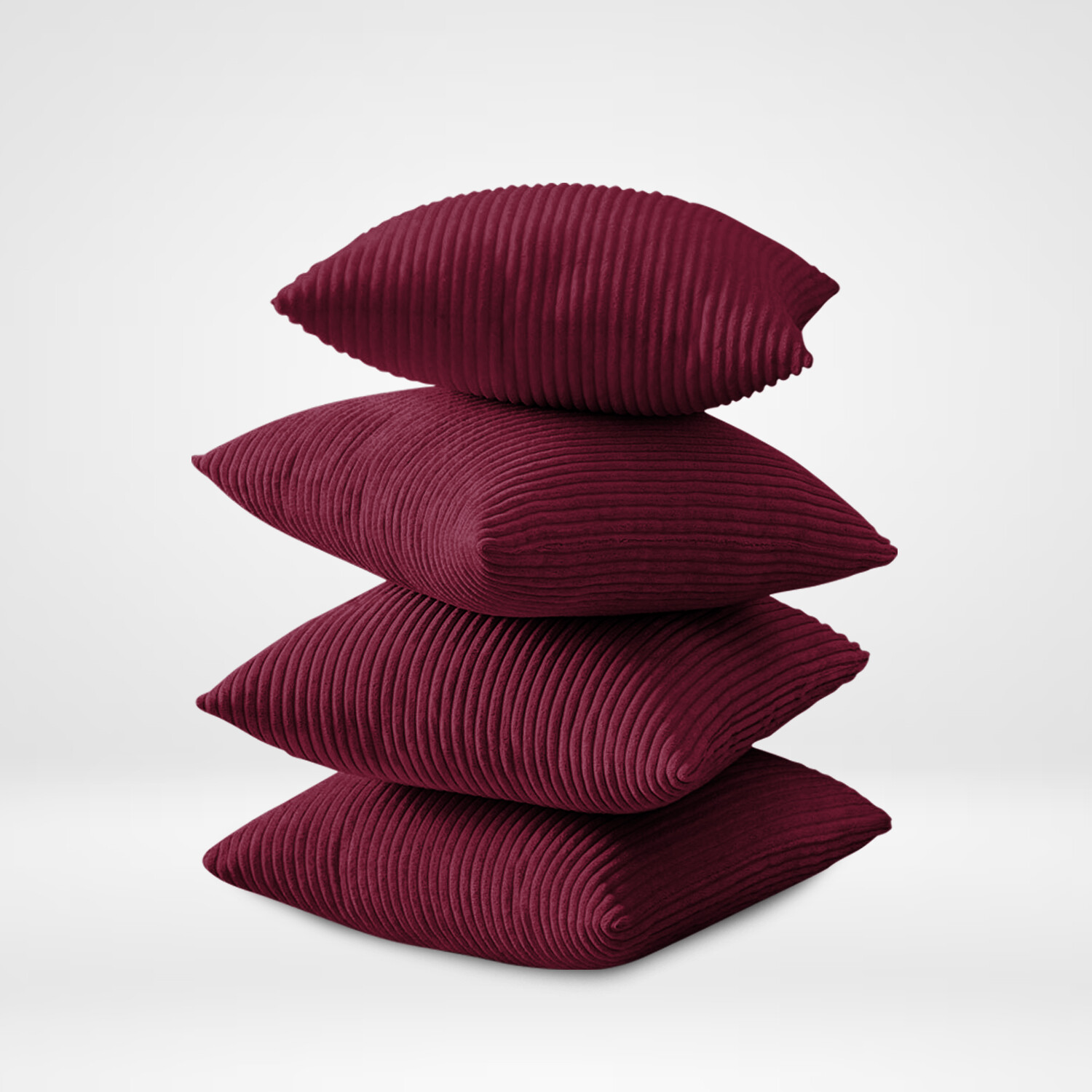 Corduroy Cord Plush Velvet Cushion Pillow Covers & Sofa Bed Square