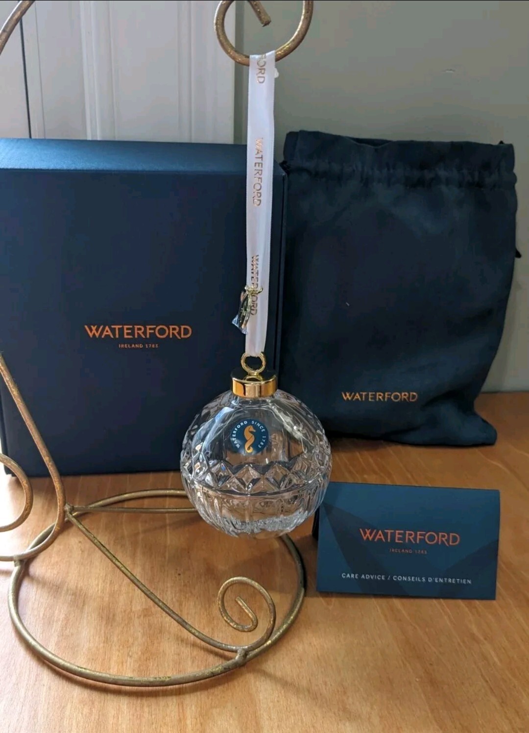 Waterford Crystal Winter Wonders 2022 Clear Bauble Ornament Brand New in Box