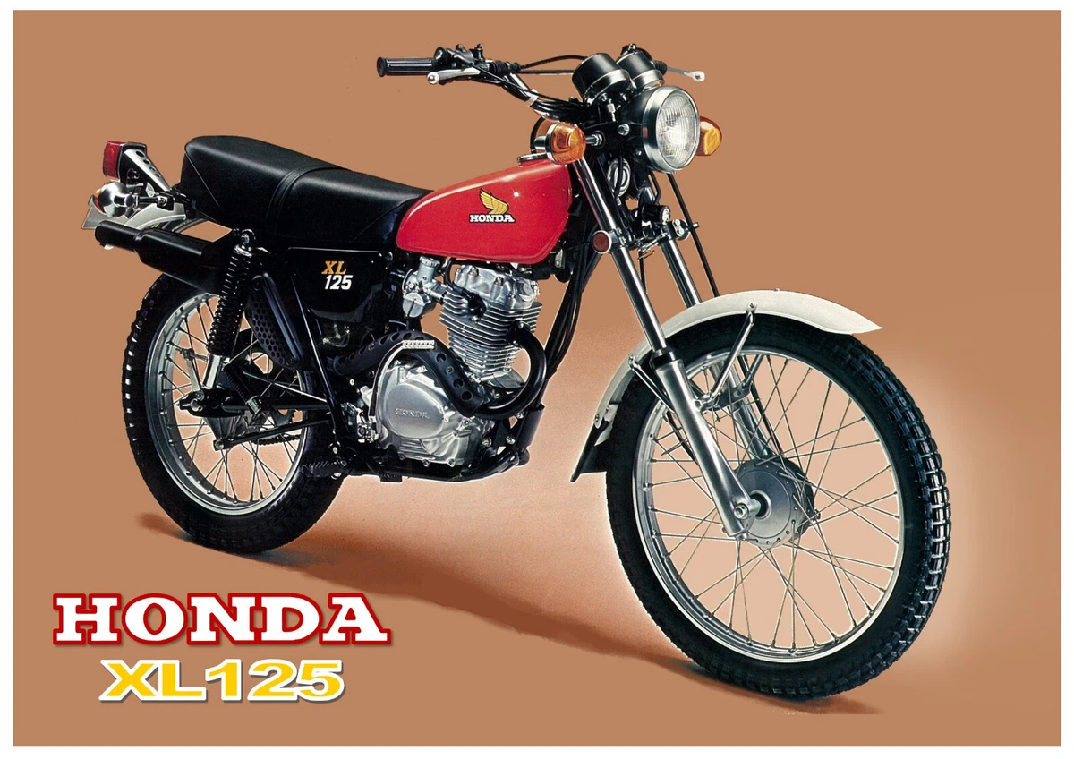 HONDA Poster Classic XL125 1974 1975 1976 1977 Suitable to Frame