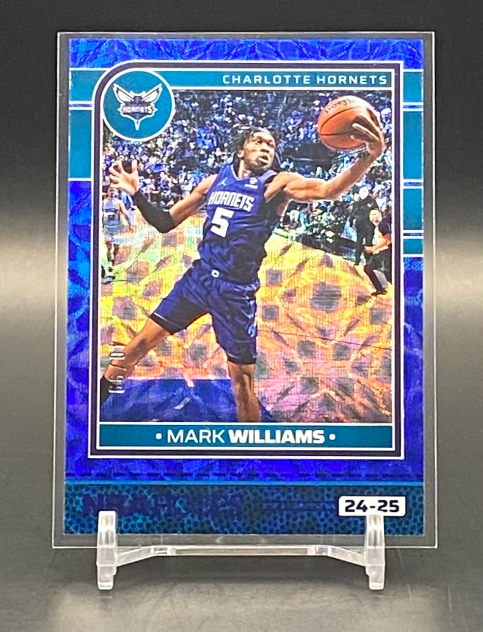 2024-25 Panini NBA Hoops Mark Williams #110 Blue Scope #/99 Charlotte Hornets