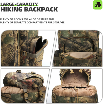 100L Camping Hiking Backpack Molle Rucksack Camping Backpacking Daypack |  eBay