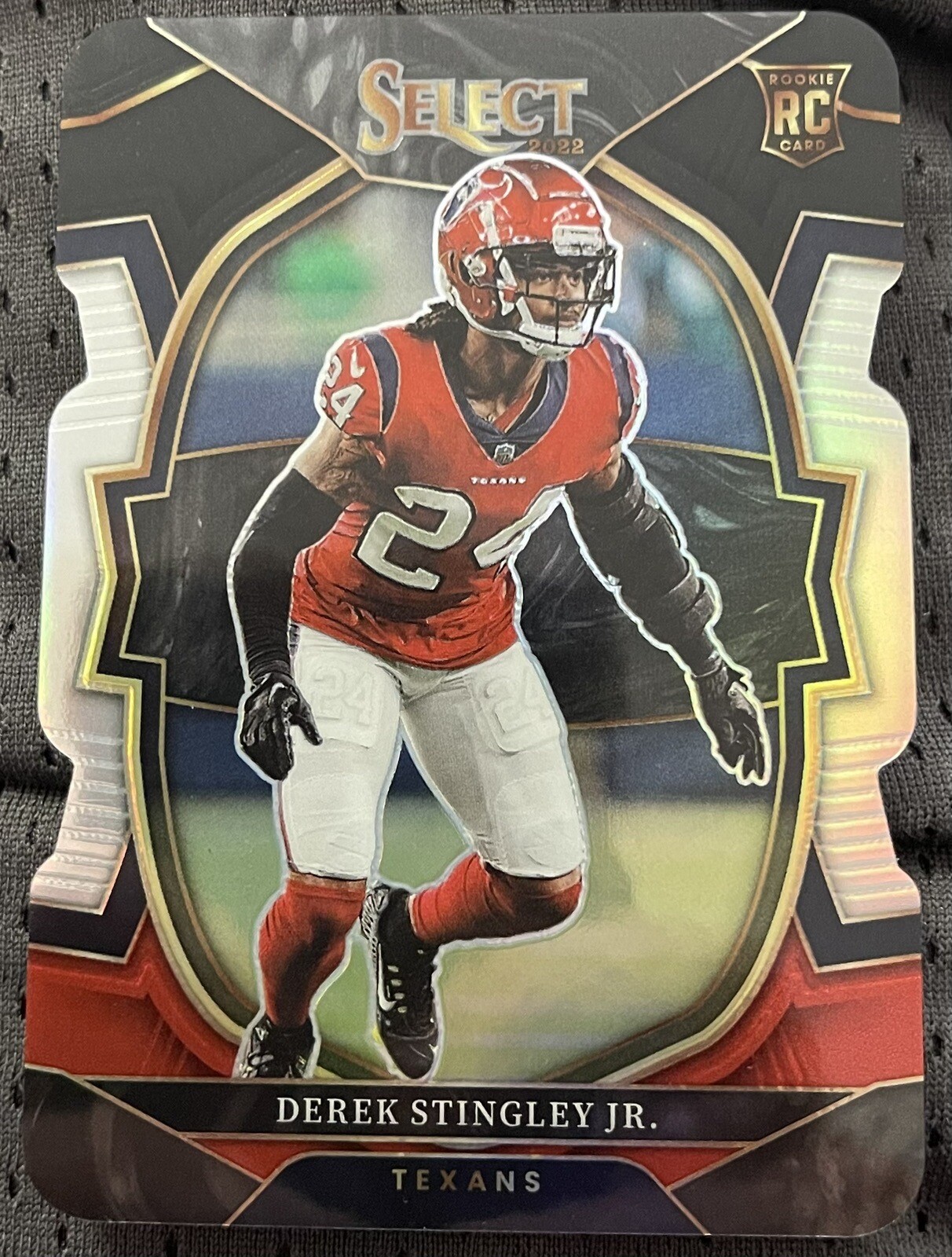 Derek Stingley 2022 Select Concourse Die Cut Black Red Rookie Card RC #48 Texans