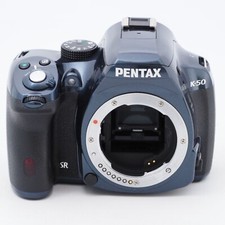 Pentax K-50 SLR Camera Kit 18-55mm  50-200mm Lens Blue OPEN BOX - 10878