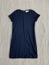 Alice & Olivia AIR Navy Linen Dress S